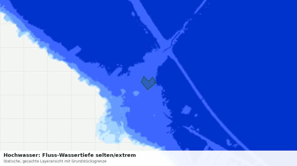 Statische Kartenansicht: Hochwasser: Fluss-Wassertiefe selten/extrem
