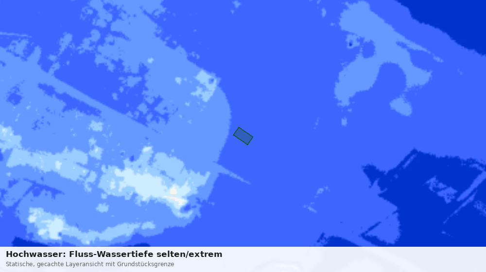 Statische Kartenansicht: Hochwasser: Fluss-Wassertiefe selten/extrem