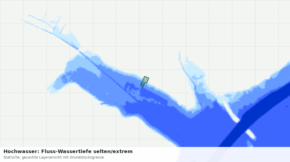 Statische Kartenansicht: Hochwasser: Fluss-Wassertiefe selten/extrem
