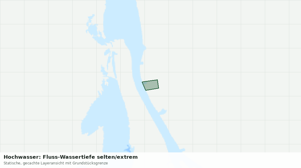 Statische Kartenansicht: Hochwasser: Fluss-Wassertiefe selten/extrem