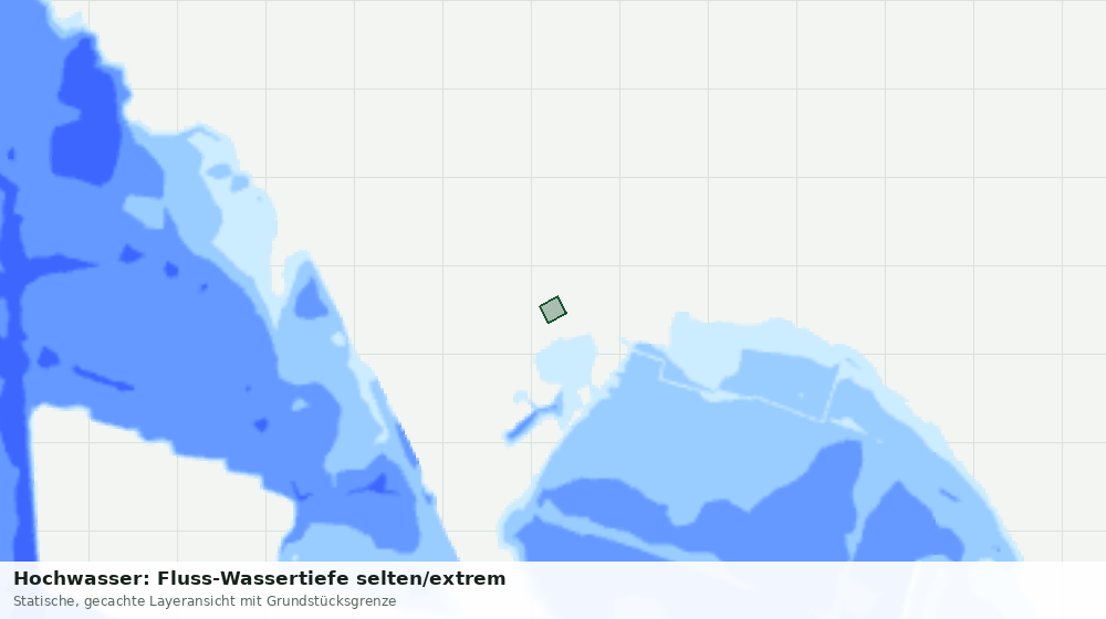 Statische Kartenansicht: Hochwasser: Fluss-Wassertiefe selten/extrem