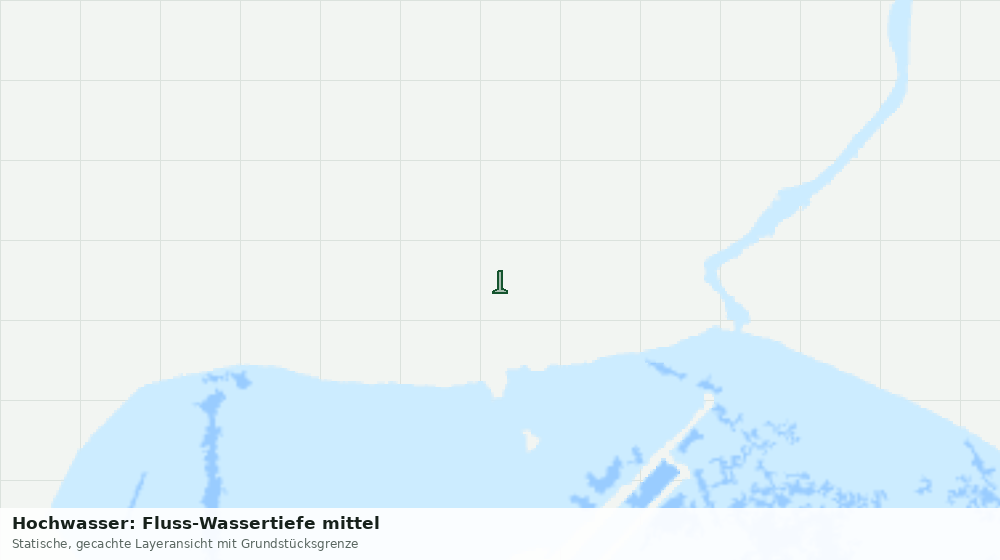 Statische Kartenansicht: Hochwasser: Fluss-Wassertiefe mittel
