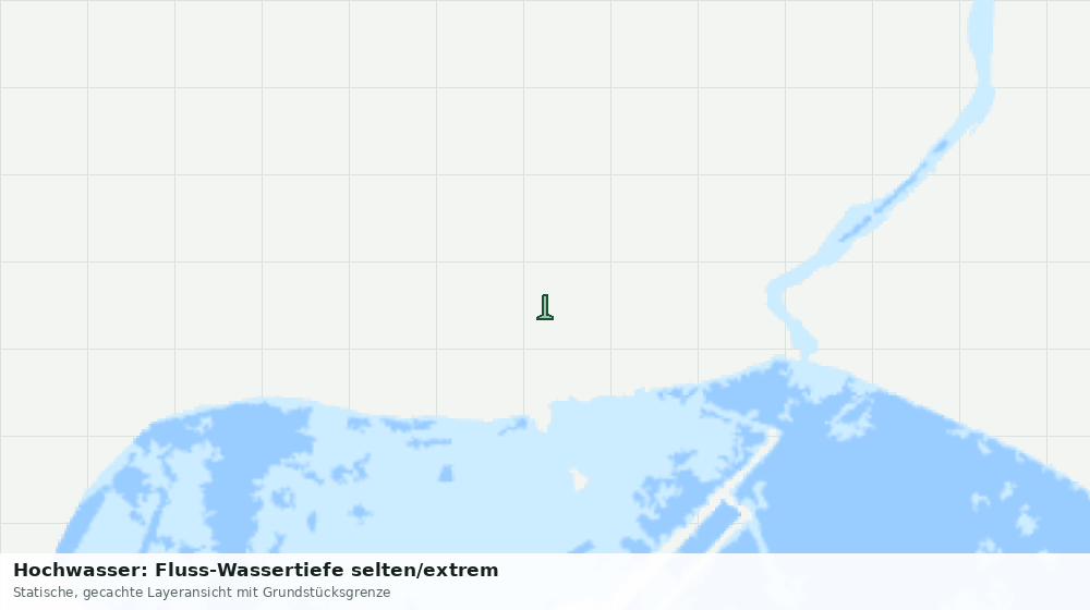 Statische Kartenansicht: Hochwasser: Fluss-Wassertiefe selten/extrem