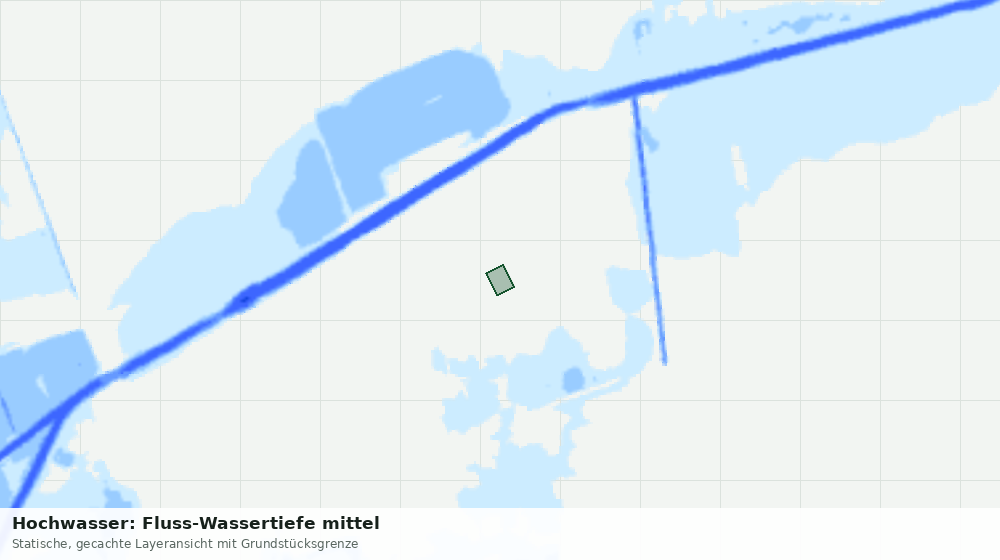Statische Kartenansicht: Hochwasser: Fluss-Wassertiefe mittel