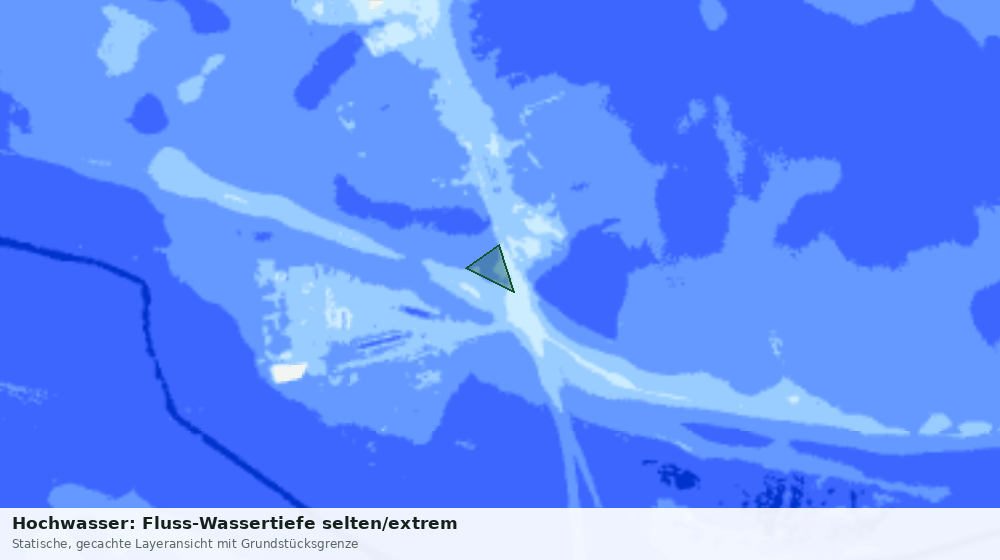 Statische Kartenansicht: Hochwasser: Fluss-Wassertiefe selten/extrem