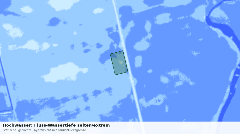 Statische Kartenansicht: Hochwasser: Fluss-Wassertiefe selten/extrem