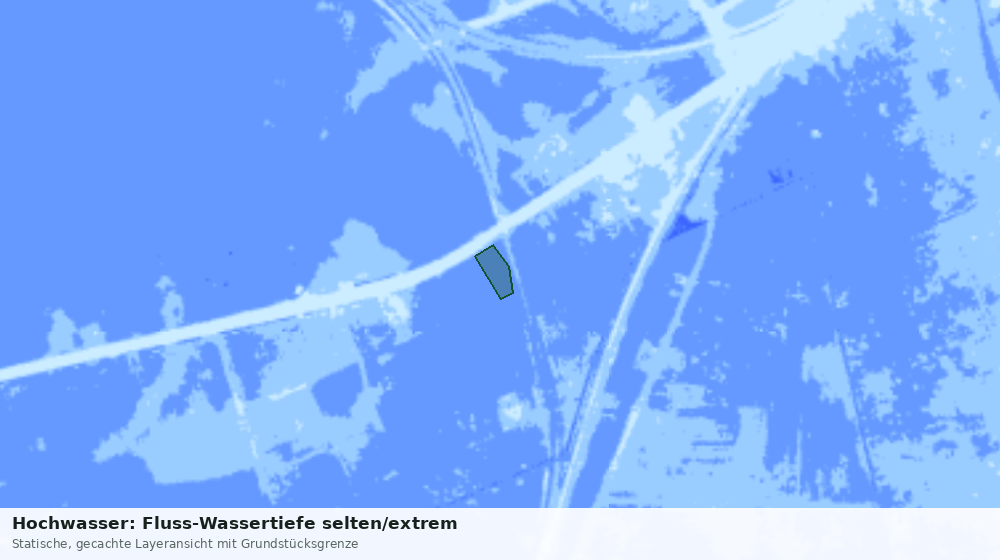 Statische Kartenansicht: Hochwasser: Fluss-Wassertiefe selten/extrem