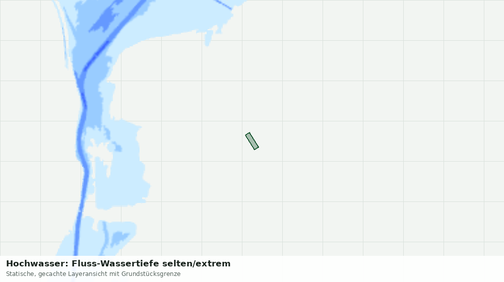 Statische Kartenansicht: Hochwasser: Fluss-Wassertiefe selten/extrem