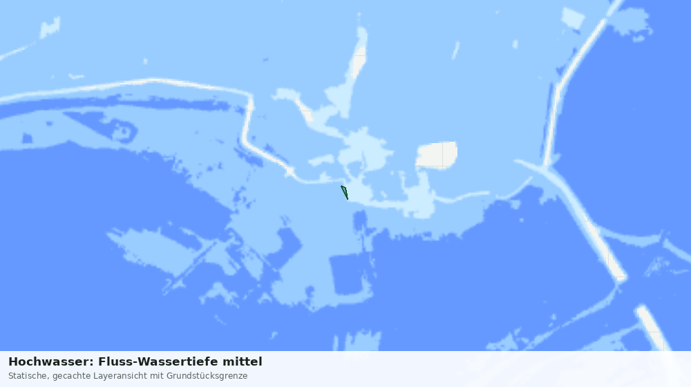 Statische Kartenansicht: Hochwasser: Fluss-Wassertiefe mittel
