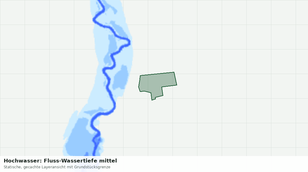 Statische Kartenansicht: Hochwasser: Fluss-Wassertiefe mittel