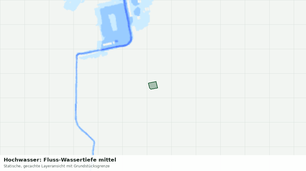 Statische Kartenansicht: Hochwasser: Fluss-Wassertiefe mittel