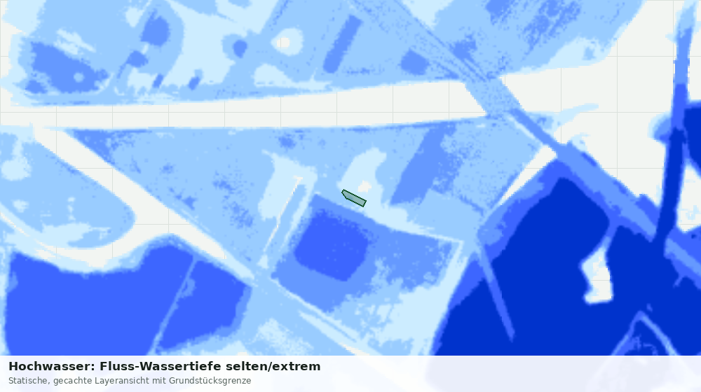 Statische Kartenansicht: Hochwasser: Fluss-Wassertiefe selten/extrem