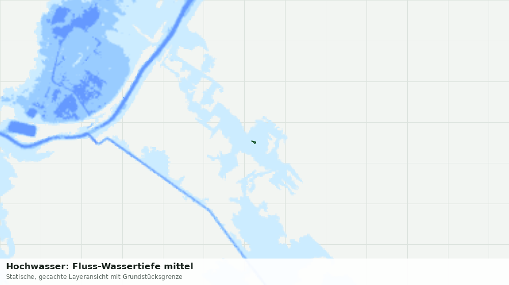 Statische Kartenansicht: Hochwasser: Fluss-Wassertiefe mittel