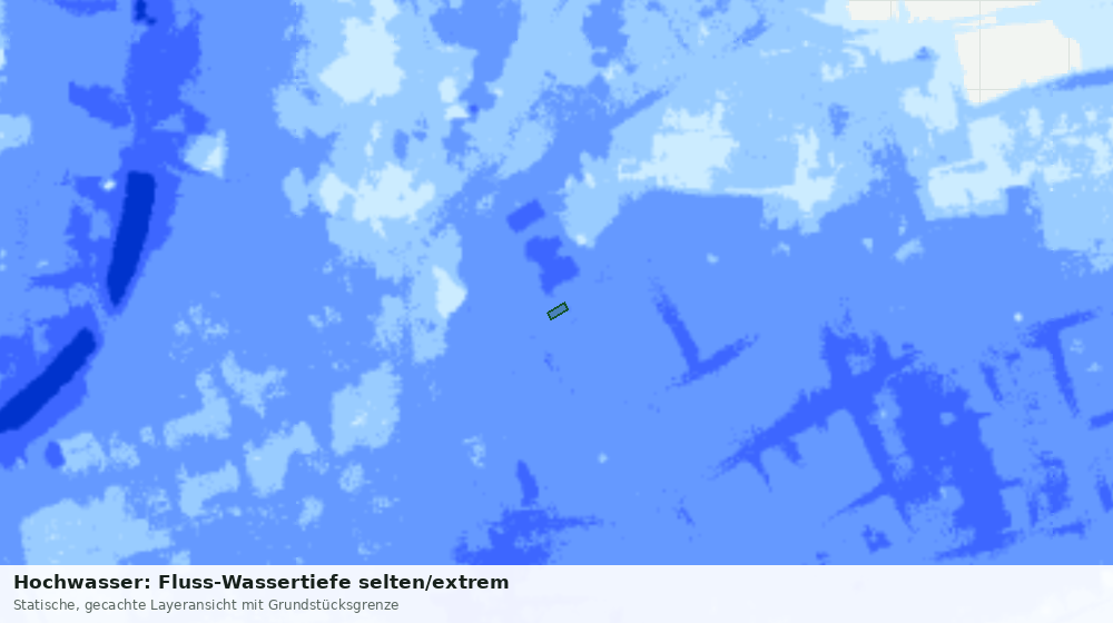 Statische Kartenansicht: Hochwasser: Fluss-Wassertiefe selten/extrem