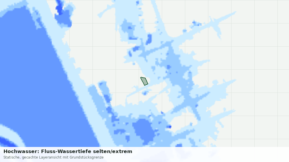 Statische Kartenansicht: Hochwasser: Fluss-Wassertiefe selten/extrem