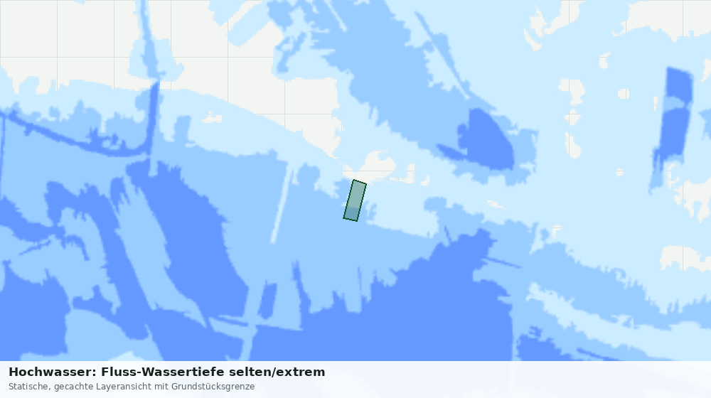 Statische Kartenansicht: Hochwasser: Fluss-Wassertiefe selten/extrem