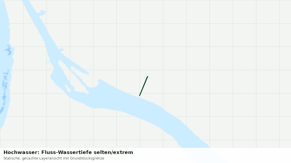 Statische Kartenansicht: Hochwasser: Fluss-Wassertiefe selten/extrem
