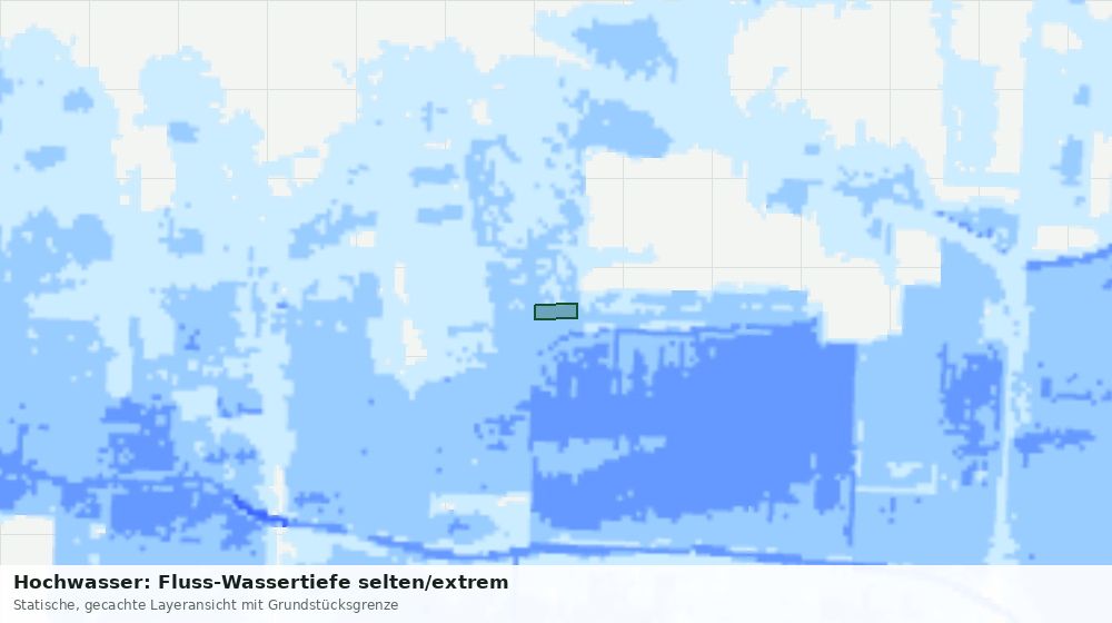 Statische Kartenansicht: Hochwasser: Fluss-Wassertiefe selten/extrem