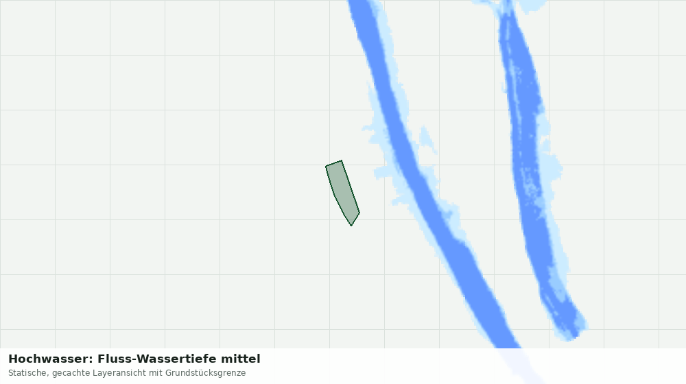 Statische Kartenansicht: Hochwasser: Fluss-Wassertiefe mittel