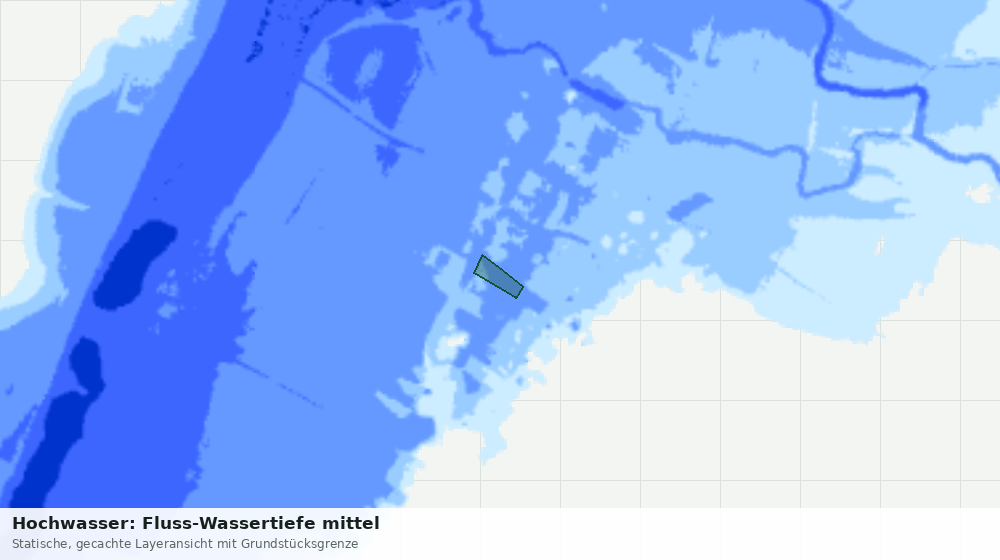 Statische Kartenansicht: Hochwasser: Fluss-Wassertiefe mittel
