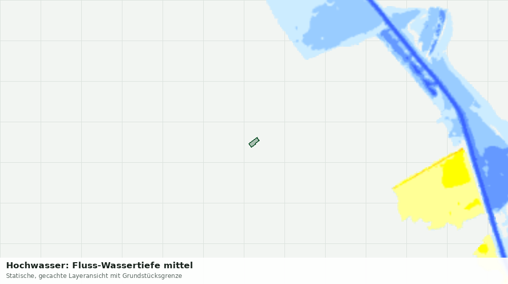 Statische Kartenansicht: Hochwasser: Fluss-Wassertiefe mittel