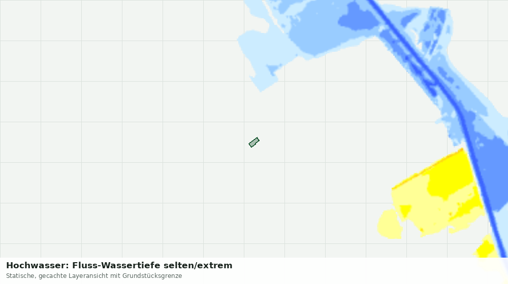 Statische Kartenansicht: Hochwasser: Fluss-Wassertiefe selten/extrem
