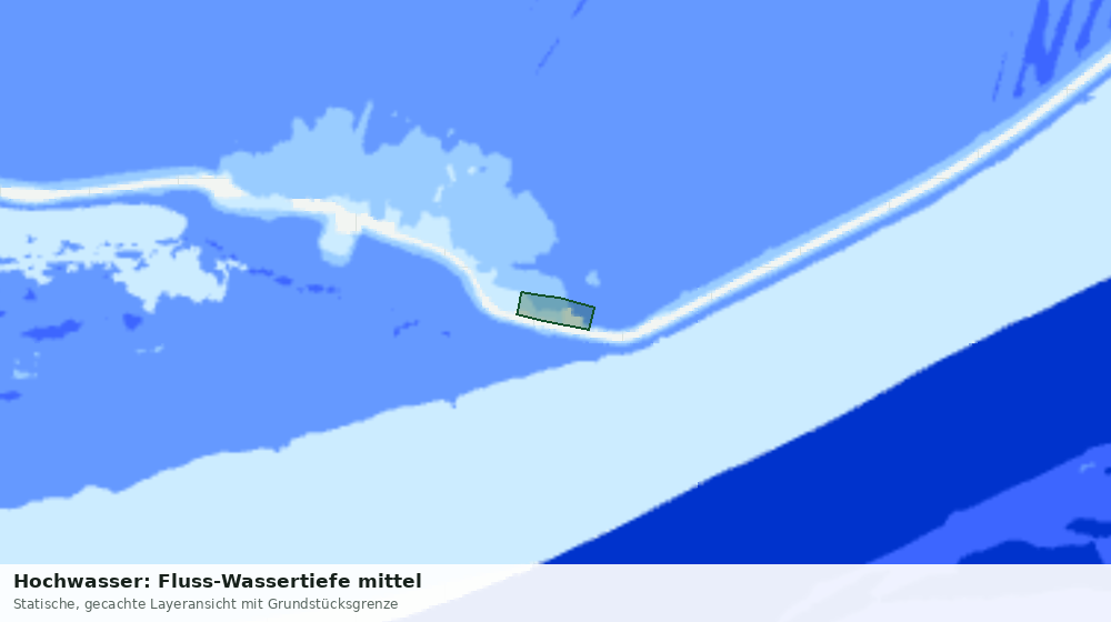 Statische Kartenansicht: Hochwasser: Fluss-Wassertiefe mittel