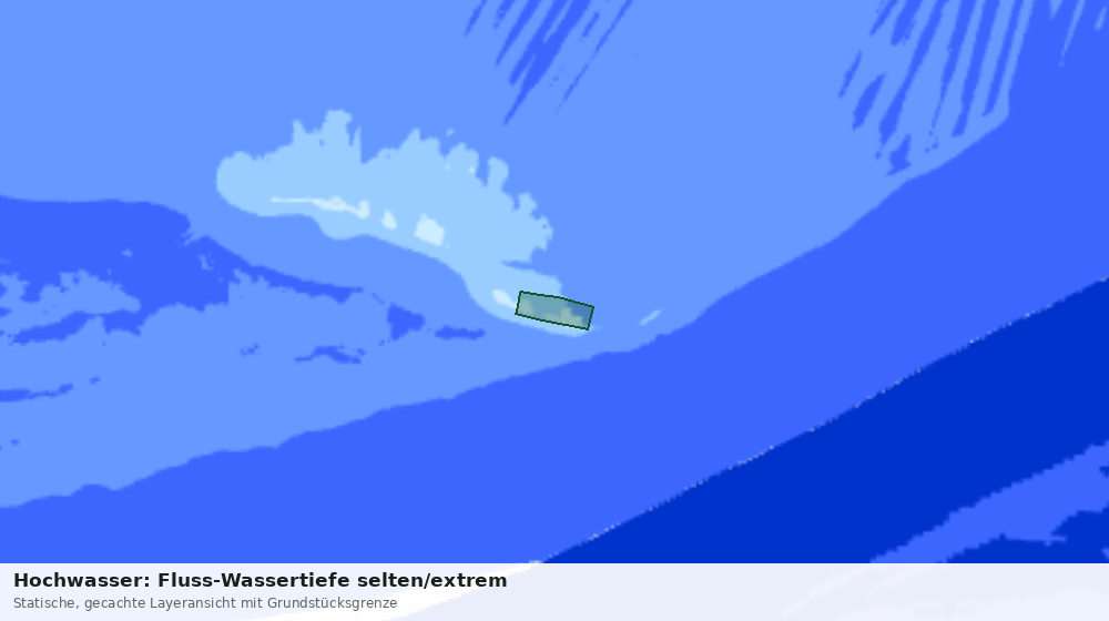 Statische Kartenansicht: Hochwasser: Fluss-Wassertiefe selten/extrem