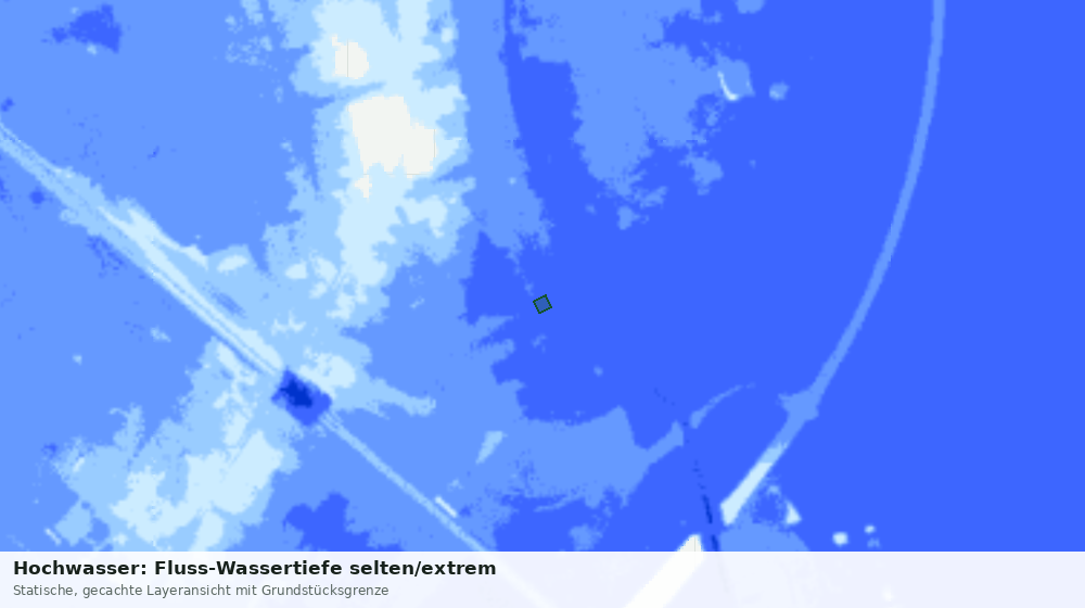 Statische Kartenansicht: Hochwasser: Fluss-Wassertiefe selten/extrem