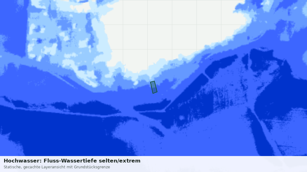Statische Kartenansicht: Hochwasser: Fluss-Wassertiefe selten/extrem