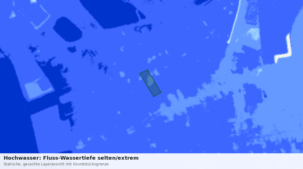 Statische Kartenansicht: Hochwasser: Fluss-Wassertiefe selten/extrem