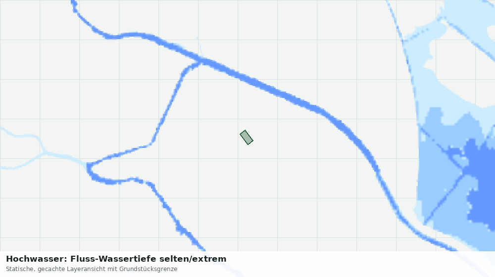 Statische Kartenansicht: Hochwasser: Fluss-Wassertiefe selten/extrem