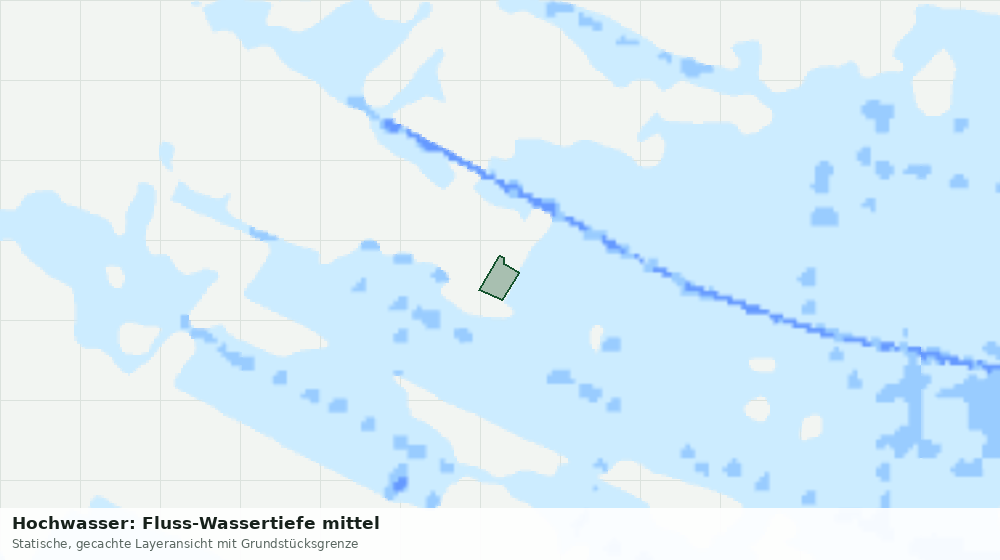 Statische Kartenansicht: Hochwasser: Fluss-Wassertiefe mittel