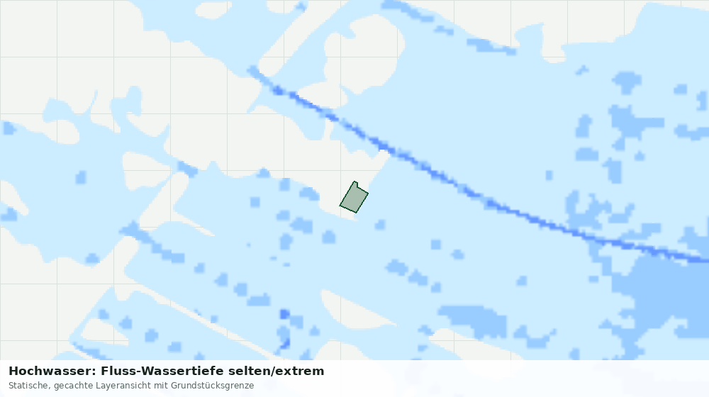 Statische Kartenansicht: Hochwasser: Fluss-Wassertiefe selten/extrem