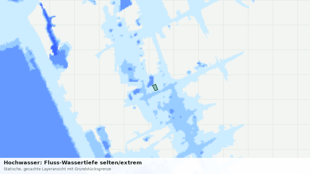 Statische Kartenansicht: Hochwasser: Fluss-Wassertiefe selten/extrem