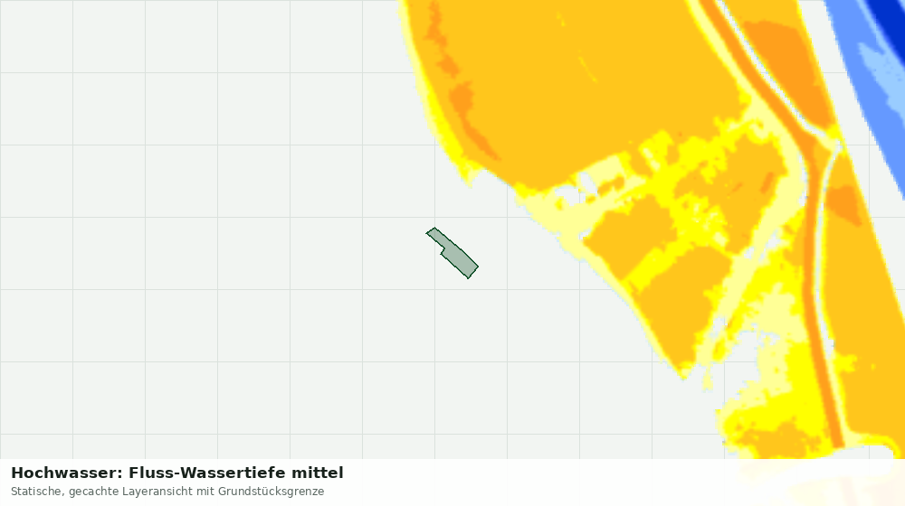 Statische Kartenansicht: Hochwasser: Fluss-Wassertiefe mittel