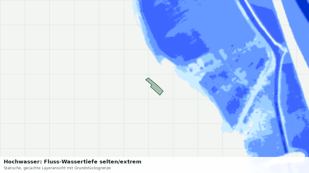 Statische Kartenansicht: Hochwasser: Fluss-Wassertiefe selten/extrem
