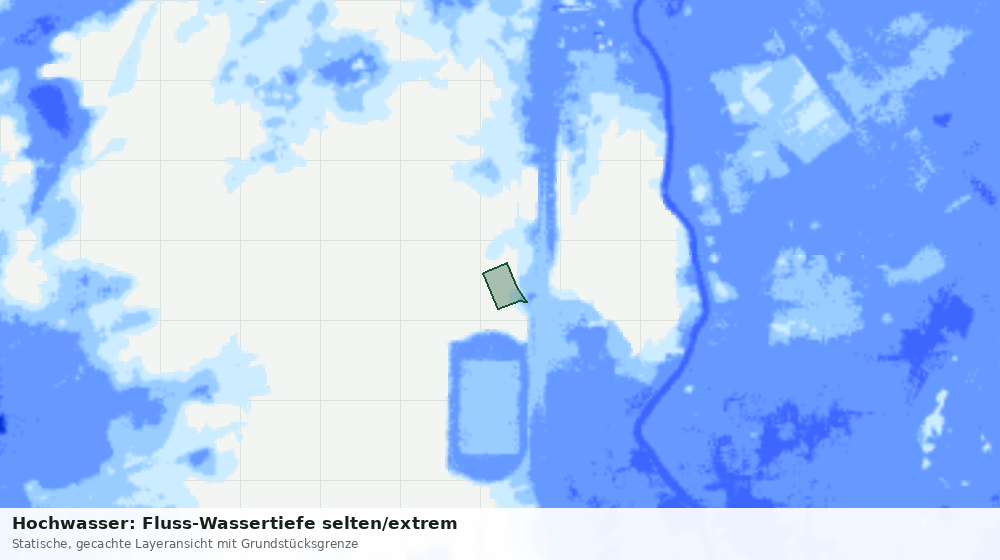 Statische Kartenansicht: Hochwasser: Fluss-Wassertiefe selten/extrem