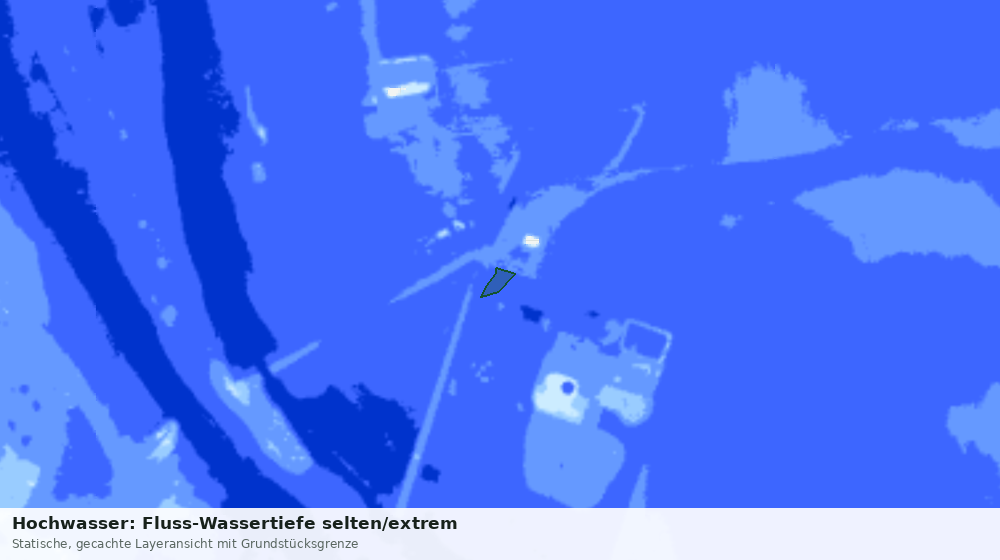 Statische Kartenansicht: Hochwasser: Fluss-Wassertiefe selten/extrem