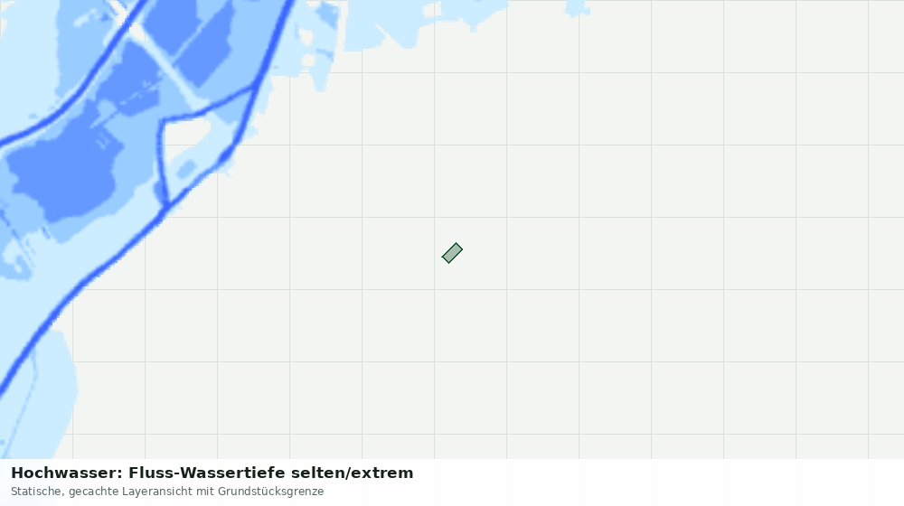 Statische Kartenansicht: Hochwasser: Fluss-Wassertiefe selten/extrem