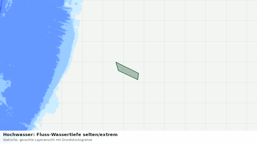 Statische Kartenansicht: Hochwasser: Fluss-Wassertiefe selten/extrem