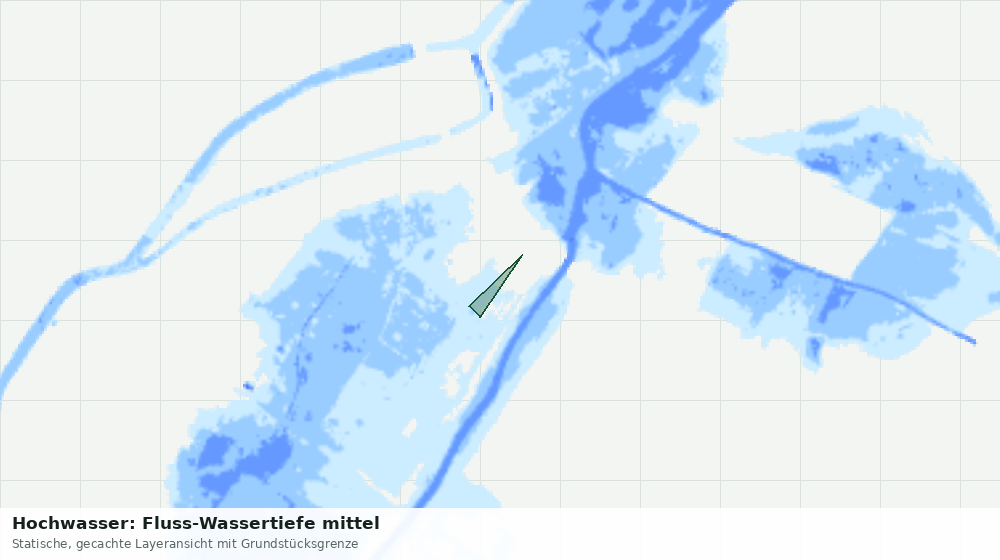 Statische Kartenansicht: Hochwasser: Fluss-Wassertiefe mittel