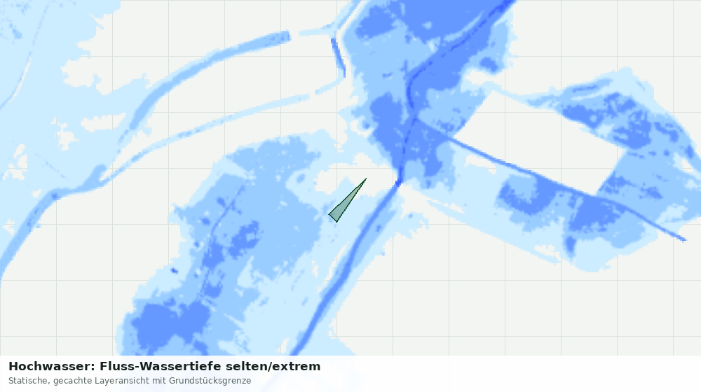 Statische Kartenansicht: Hochwasser: Fluss-Wassertiefe selten/extrem