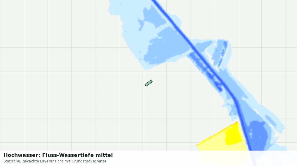 Statische Kartenansicht: Hochwasser: Fluss-Wassertiefe mittel