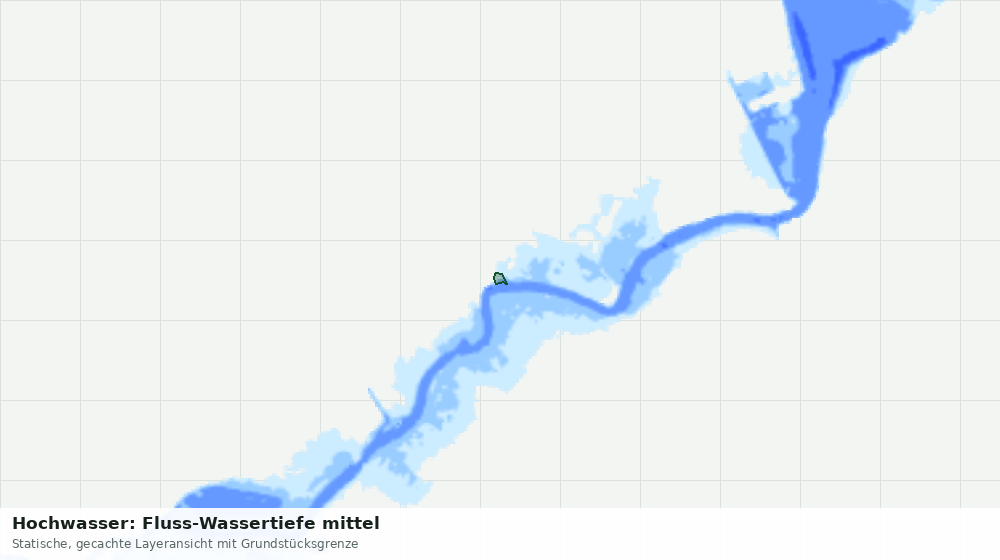 Statische Kartenansicht: Hochwasser: Fluss-Wassertiefe mittel