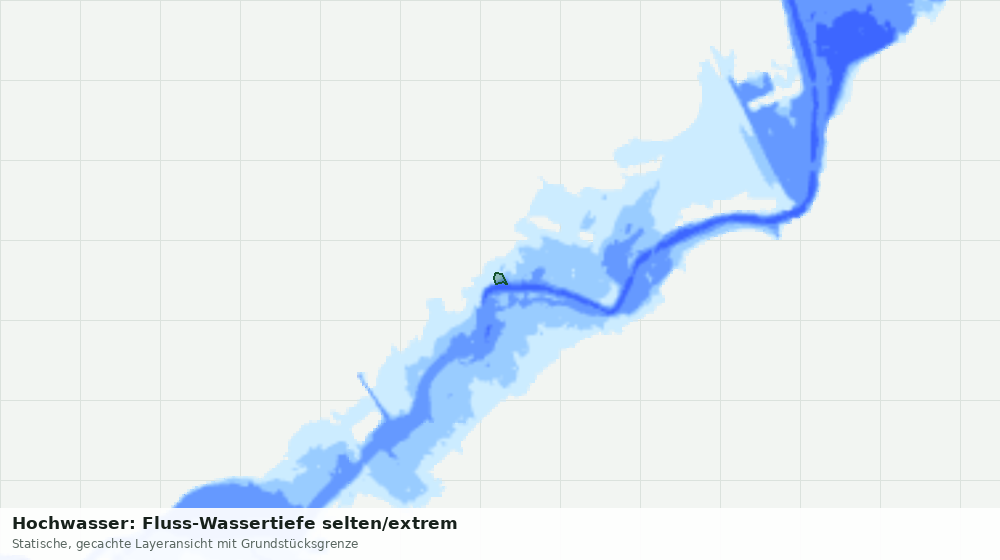 Statische Kartenansicht: Hochwasser: Fluss-Wassertiefe selten/extrem