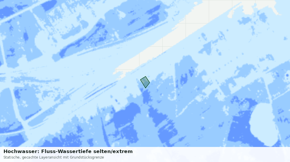 Statische Kartenansicht: Hochwasser: Fluss-Wassertiefe selten/extrem