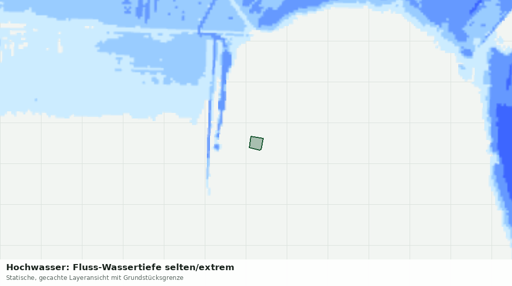 Statische Kartenansicht: Hochwasser: Fluss-Wassertiefe selten/extrem