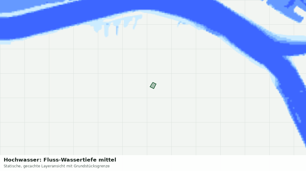 Statische Kartenansicht: Hochwasser: Fluss-Wassertiefe mittel