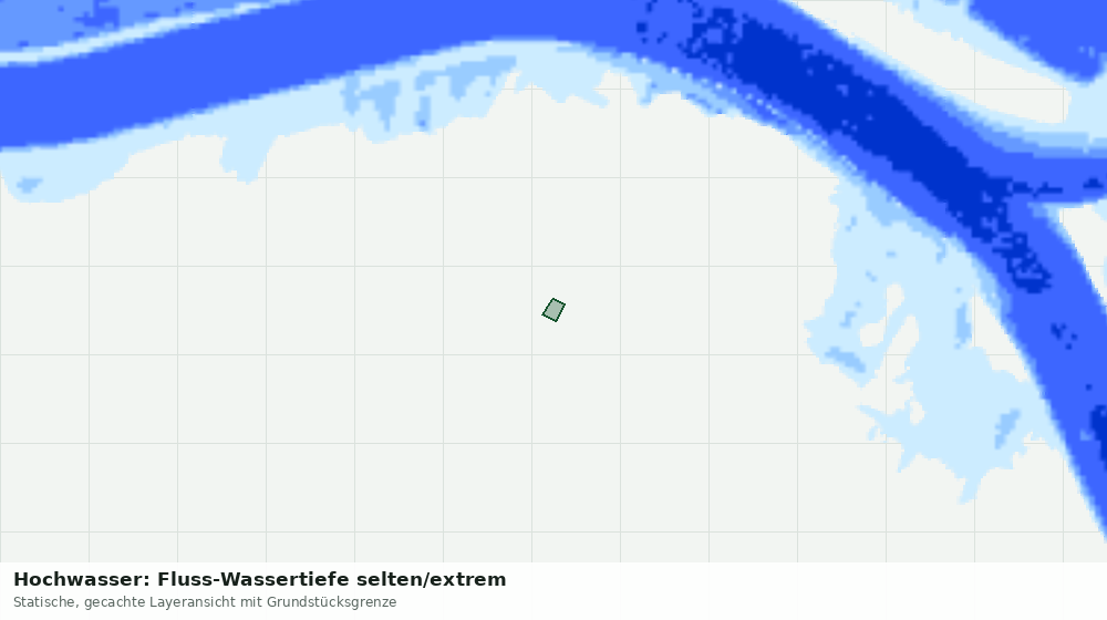 Statische Kartenansicht: Hochwasser: Fluss-Wassertiefe selten/extrem